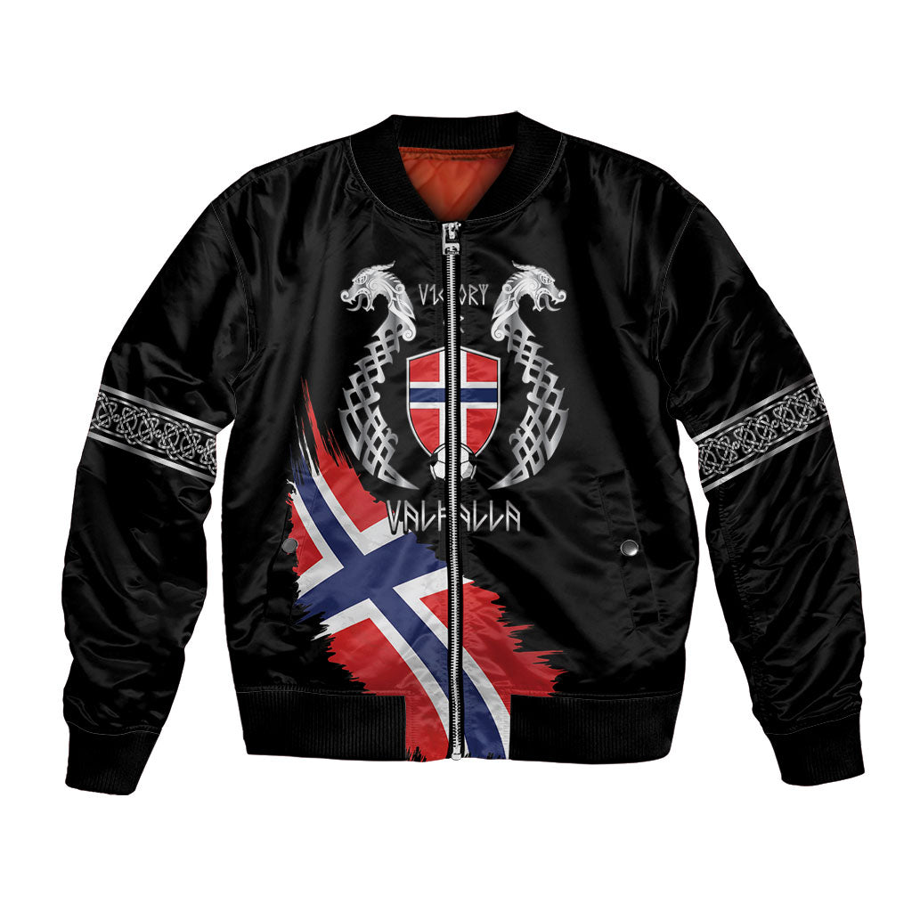 Victory or Valhalla Norway Football Personalized Bomber Jacket Norge Football Supporter