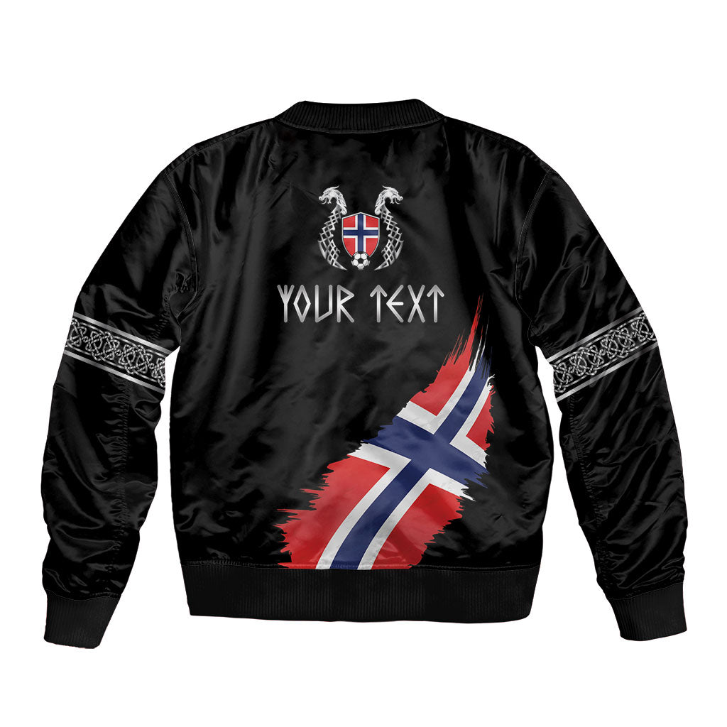 Victory or Valhalla Norway Football Personalized Bomber Jacket Norge Football Supporter