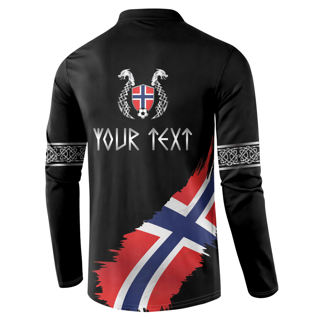 Victory or Valhalla Norway Football Personalized Button Sweatshirt Norge Football Supporter