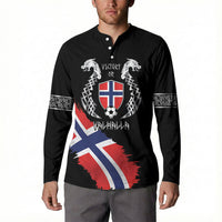 Victory or Valhalla Norway Football Personalized Button Sweatshirt Norge Football Supporter