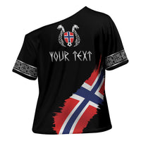 Victory or Valhalla Norway Football Personalized Cross Shoulder Shirt Norge Football Supporter