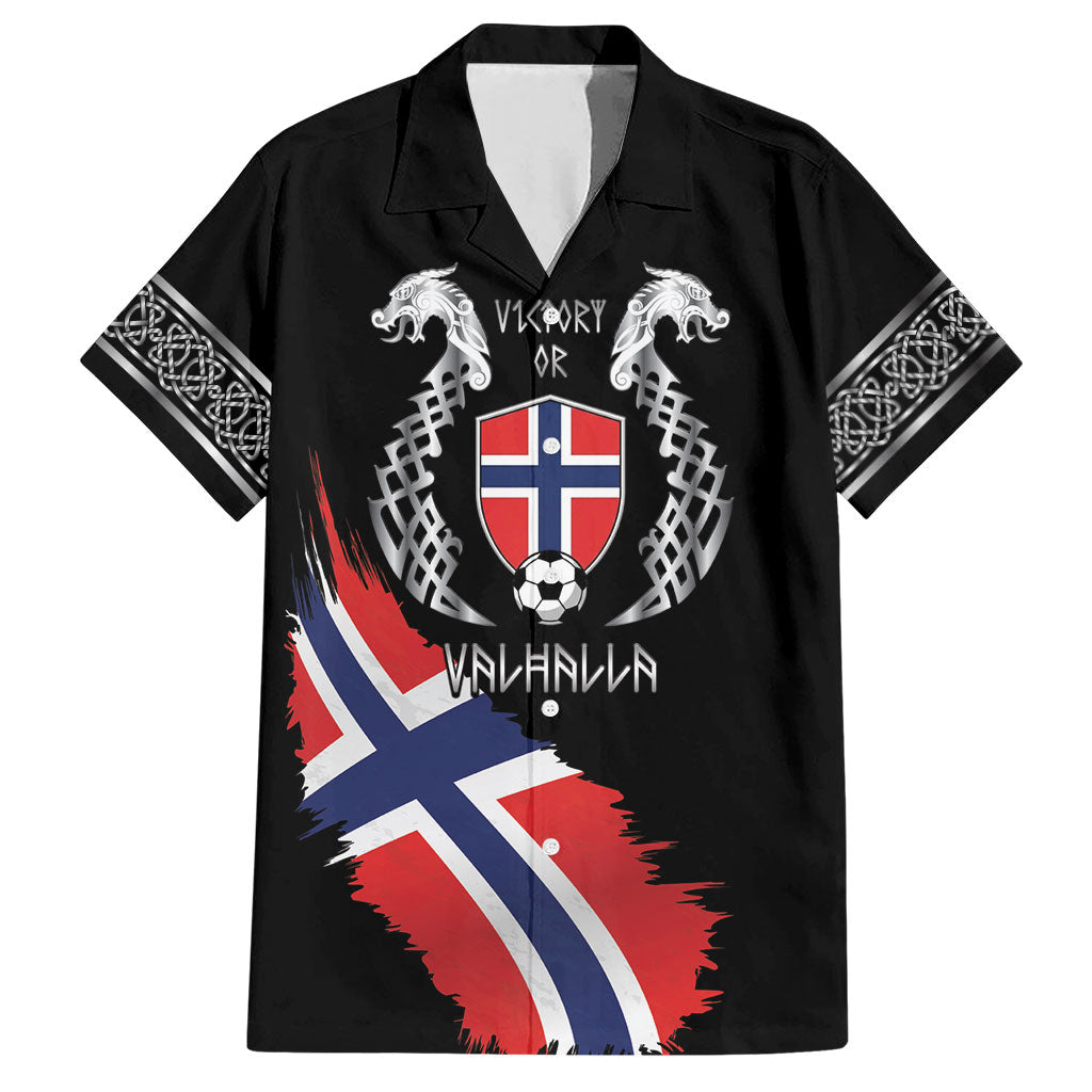 Victory or Valhalla Norway Football Personalized Hawaiian Shirt Norge Football Supporter