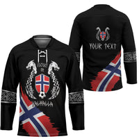 Victory or Valhalla Norway Football Personalized Hockey Jersey Norge Football Supporter
