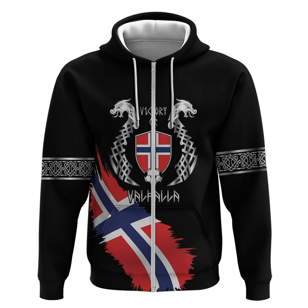 Victory or Valhalla Norway Football Personalized Hoodie Norge Football Supporter