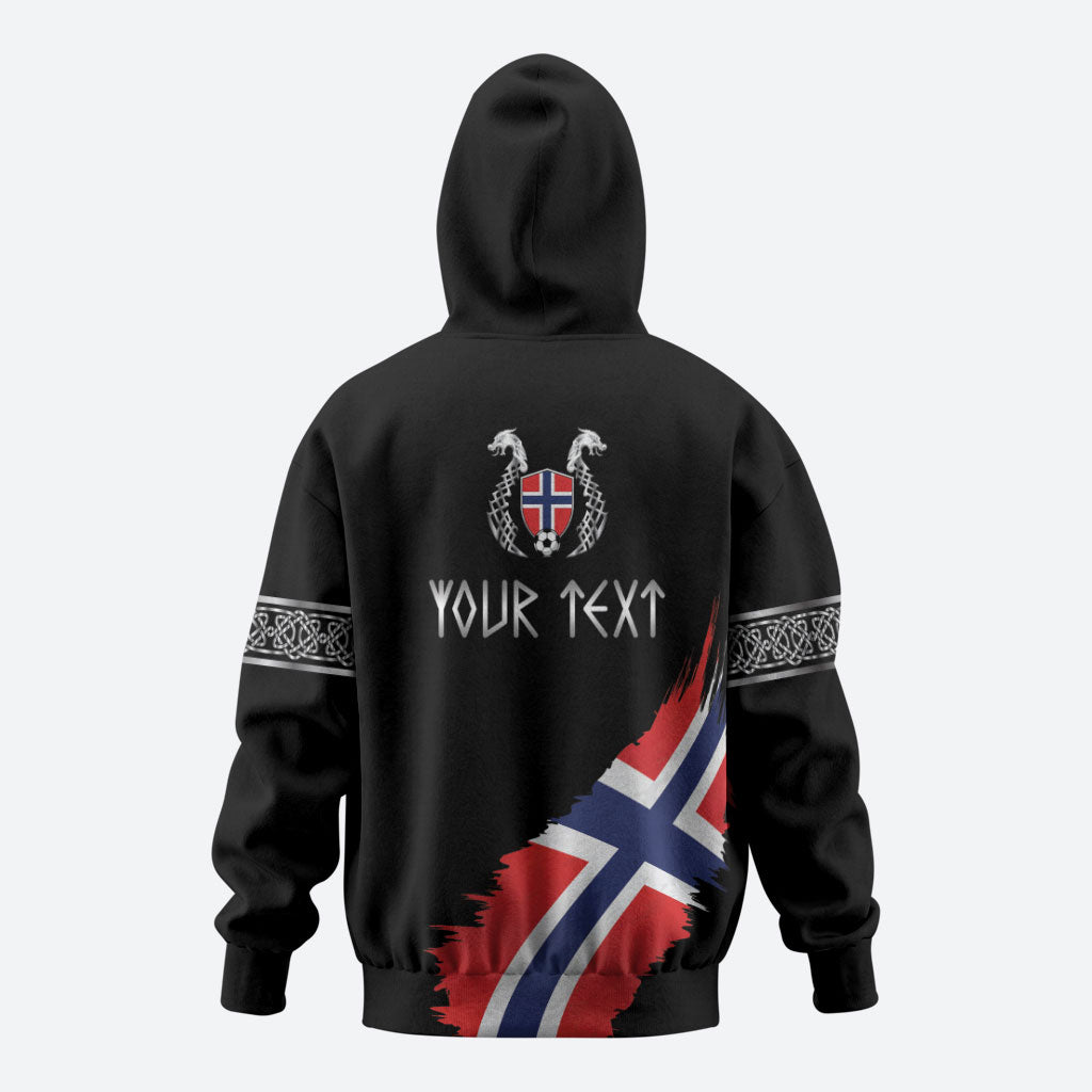 Victory or Valhalla Norway Football Personalized Hoodie Norge Football Supporter