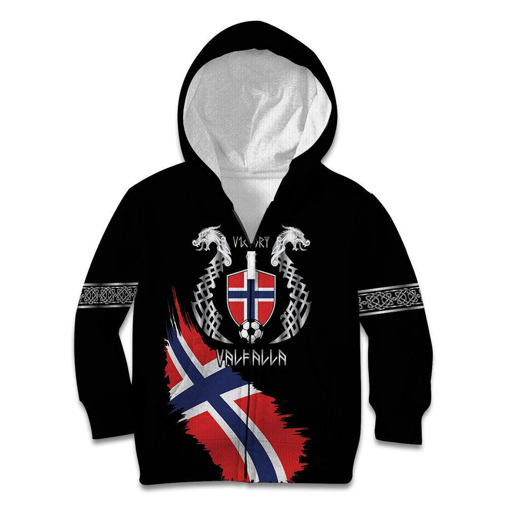 Victory or Valhalla Norway Football Personalized Kid Hoodie Norge Football Supporter