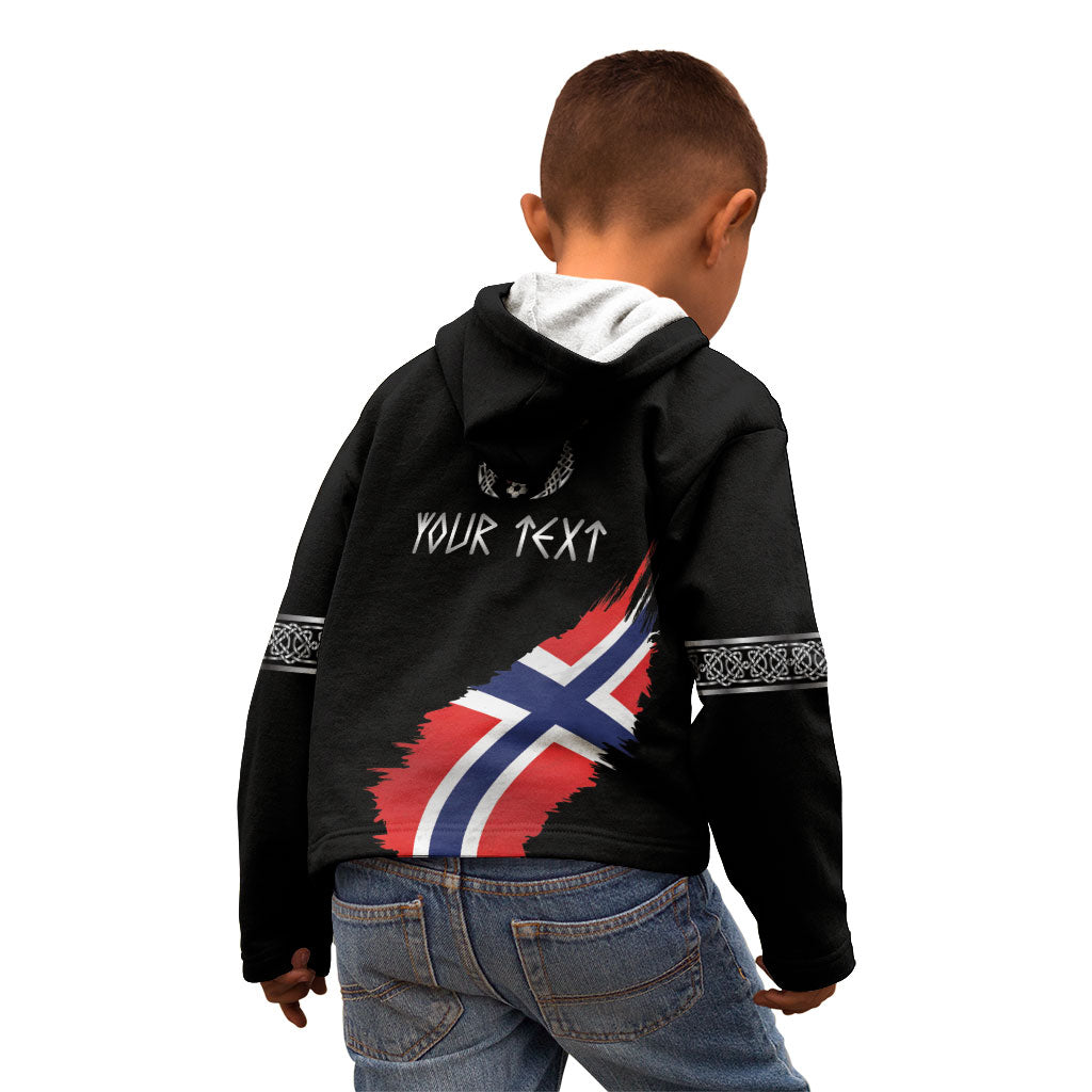 Victory or Valhalla Norway Football Personalized Kid Hoodie Norge Football Supporter