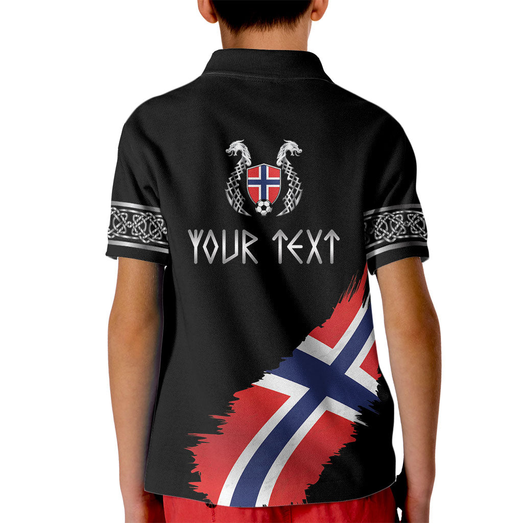 Victory or Valhalla Norway Football Personalized Kid Polo Shirt Norge Football Supporter