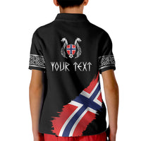 Victory or Valhalla Norway Football Personalized Kid Polo Shirt Norge Football Supporter