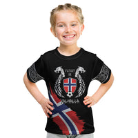 Victory or Valhalla Norway Football Personalized Kid T Shirt Norge Football Supporter