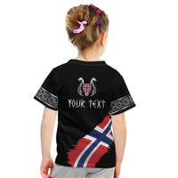 Victory or Valhalla Norway Football Personalized Kid T Shirt Norge Football Supporter