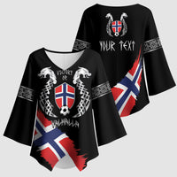 Victory or Valhalla Norway Football Personalized Kimono Sleeve Blouse Norge Football Supporter
