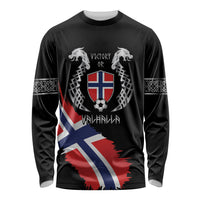 Victory or Valhalla Norway Football Personalized Long Sleeve Shirt Norge Football Supporter