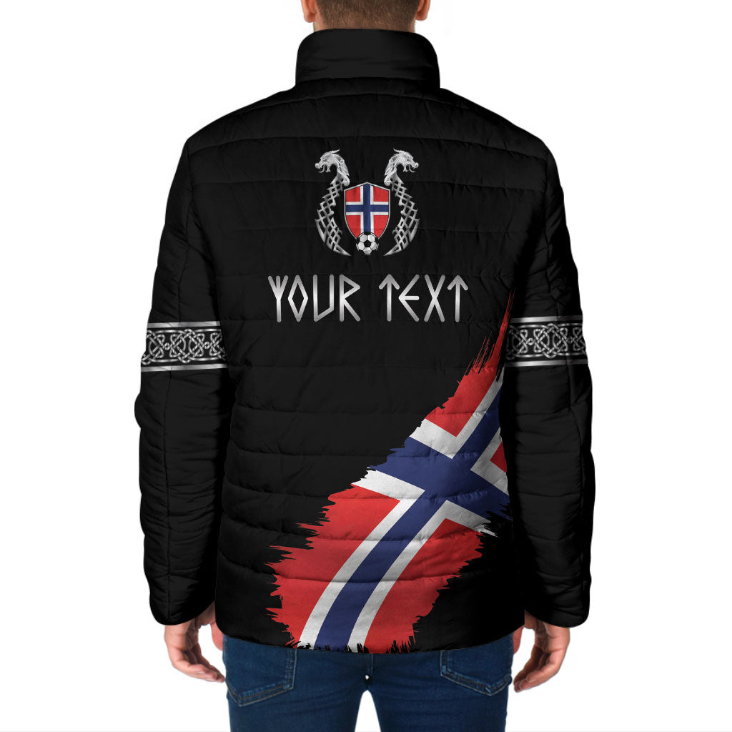 Victory or Valhalla Norway Football Personalized Padded Jacket Norge Football Supporter