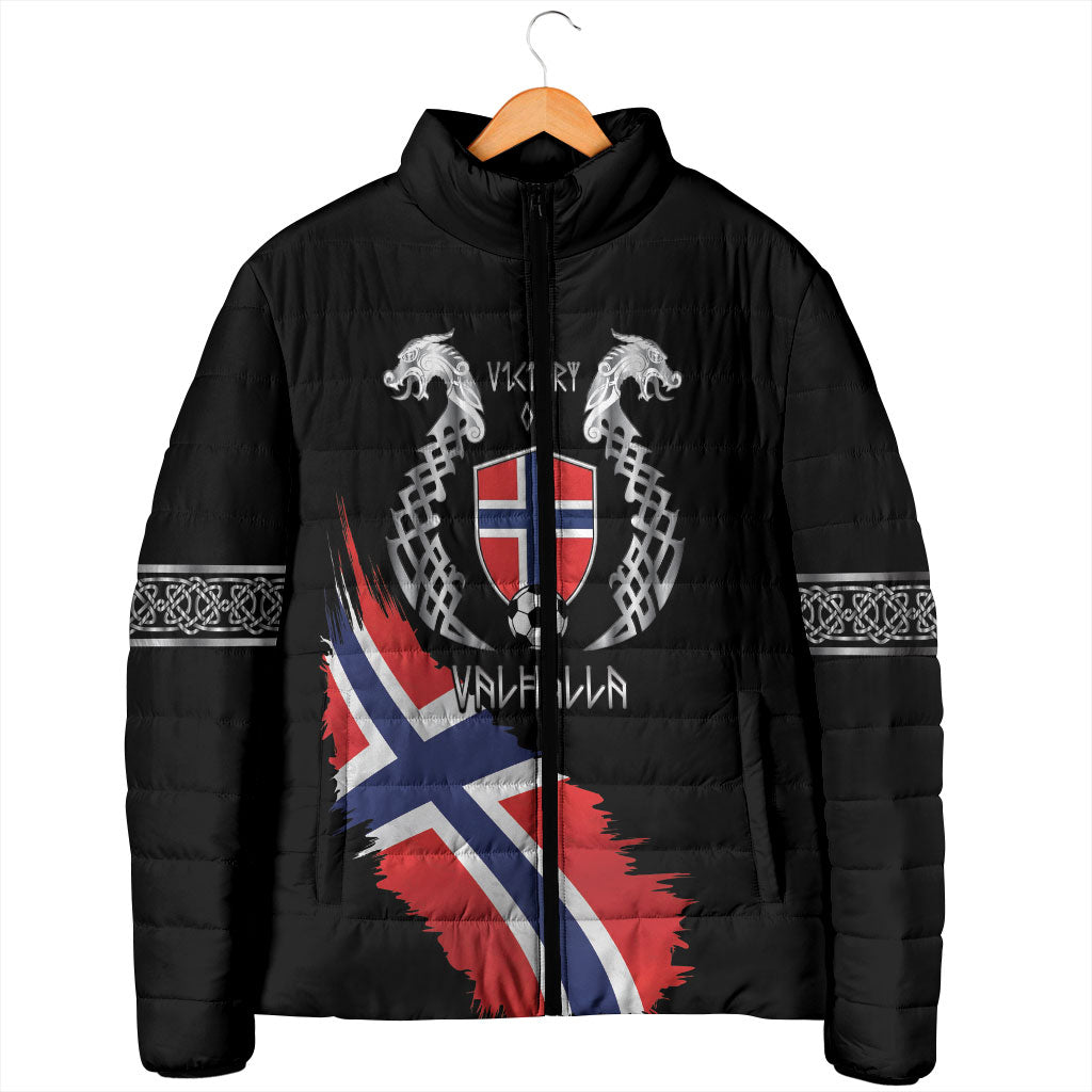 Victory or Valhalla Norway Football Personalized Padded Jacket Norge Football Supporter
