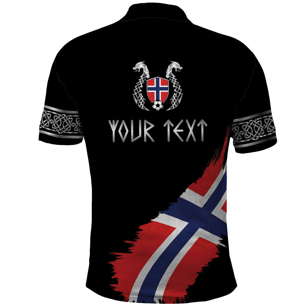 Victory or Valhalla Norway Football Personalized Polo Shirt Norge Football Supporter