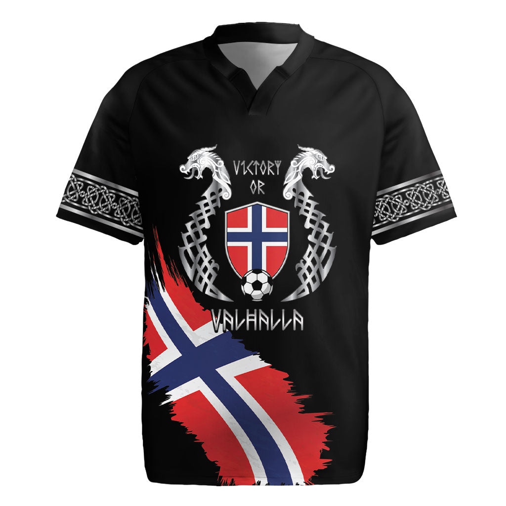 Victory or Valhalla Norway Football Personalized Rugby Jersey Norge Football Supporter