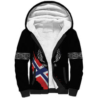 Victory or Valhalla Norway Football Personalized Sherpa Hoodie Norge Football Supporter