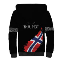 Victory or Valhalla Norway Football Personalized Sherpa Hoodie Norge Football Supporter