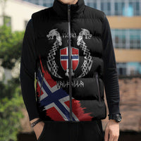Victory or Valhalla Norway Football Personalized Sleeveless Puffer Jacket Norge Football Supporter