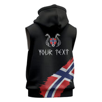 Victory or Valhalla Norway Football Personalized Sleeveless Zip Hoodie Norge Football Supporter