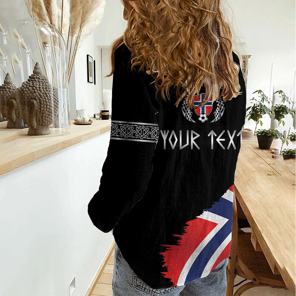 Victory or Valhalla Norway Football Personalized Women Casual Shirt Norge Football Supporter