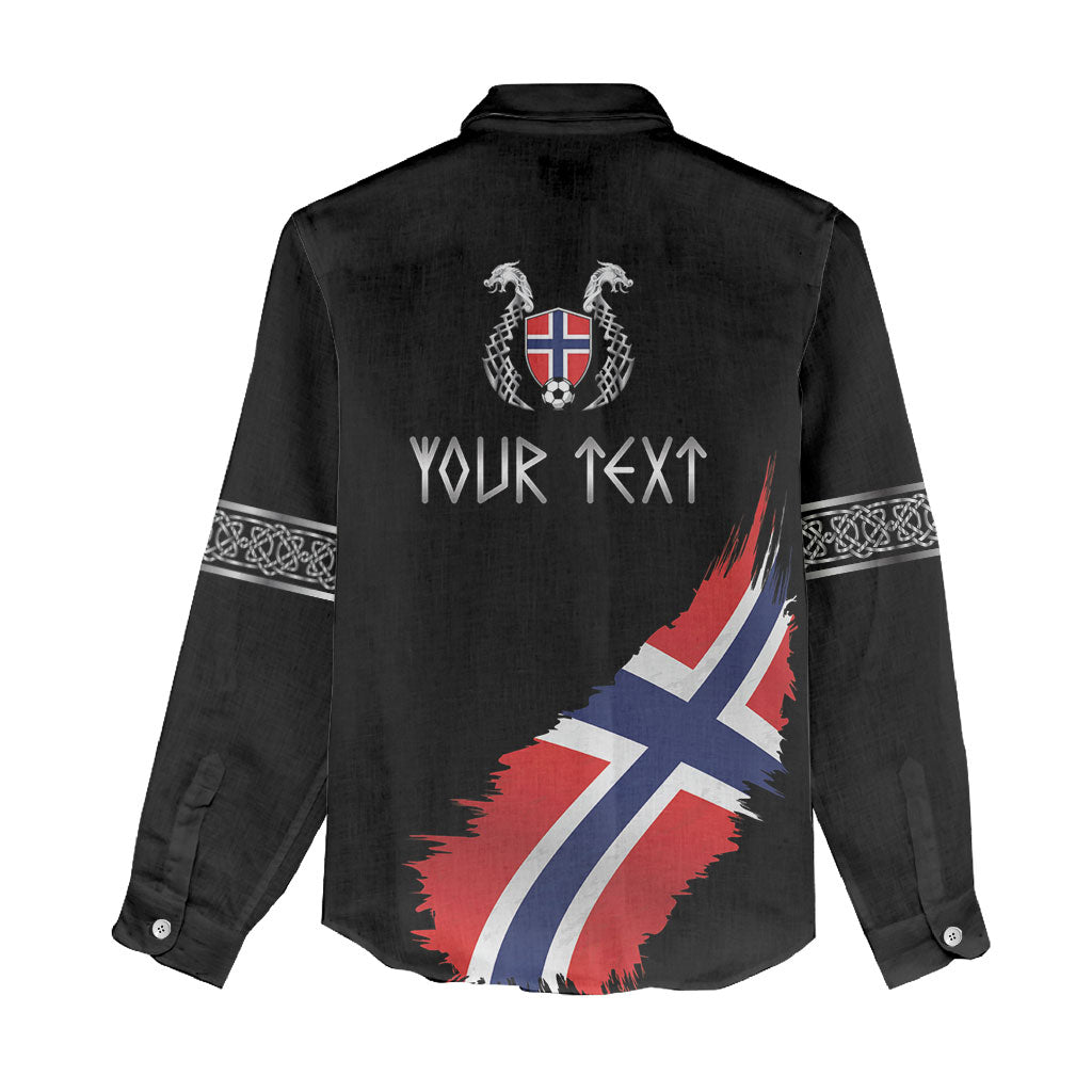 Victory or Valhalla Norway Football Personalized Women Casual Shirt Norge Football Supporter