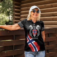 Victory or Valhalla Norway Football Personalized Women Polo Shirt Norge Football Supporter