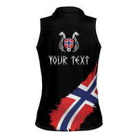 Victory or Valhalla Norway Football Personalized Women Sleeveless Polo Shirt Norge Football Supporter