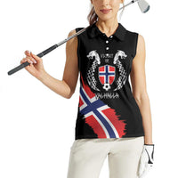 Victory or Valhalla Norway Football Personalized Women Sleeveless Polo Shirt Norge Football Supporter