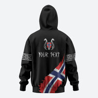Victory or Valhalla Norway Football Personalized Zip Hoodie Norge Football Supporter