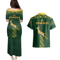 Springboks Rugby Couples Matching Puletasi Dress and Hawaiian Shirt South Africa Go Champions World Cup 2023 LT9 - Wonder Print Shop
