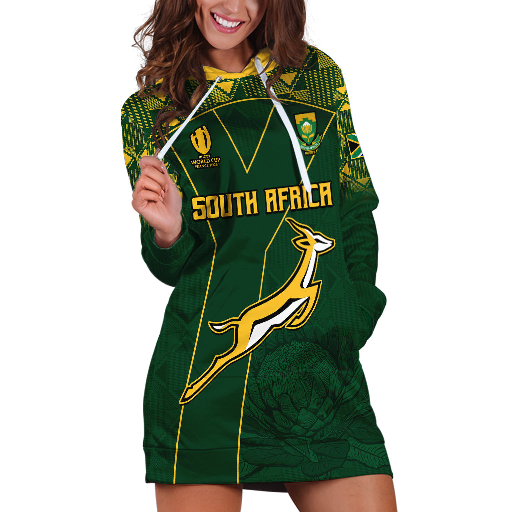 Springboks Rugby Hoodie Dress South Africa Go Champions World Cup 2023 - Wonder Print Shop