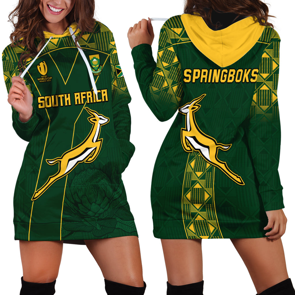 Springboks Rugby Hoodie Dress South Africa Go Champions World Cup 2023 - Wonder Print Shop