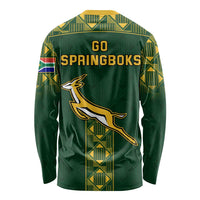 Springboks Rugby Long Sleeve Shirt South Africa Go Champions World Cup 2023 LT9