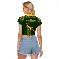 Springboks Rugby Raglan Cropped T Shirt South Africa Go Champions World Cup 2023 - Wonder Print Shop