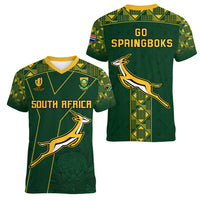 Springboks Rugby Women V Neck T Shirt South Africa Go Champions World Cup 2023 - Wonder Print Shop