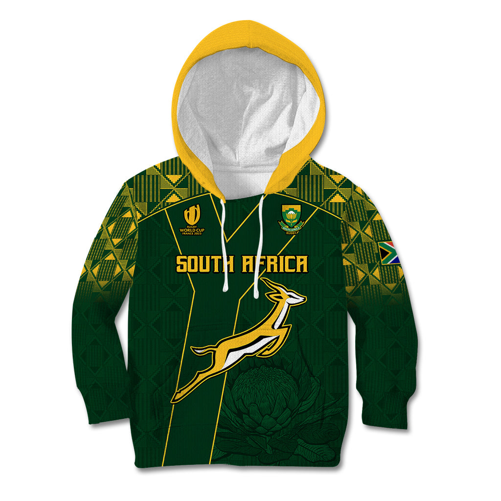 Custom Springboks Rugby Kid Hoodie South Africa Go Champions World Cup 2023 - Wonder Print Shop