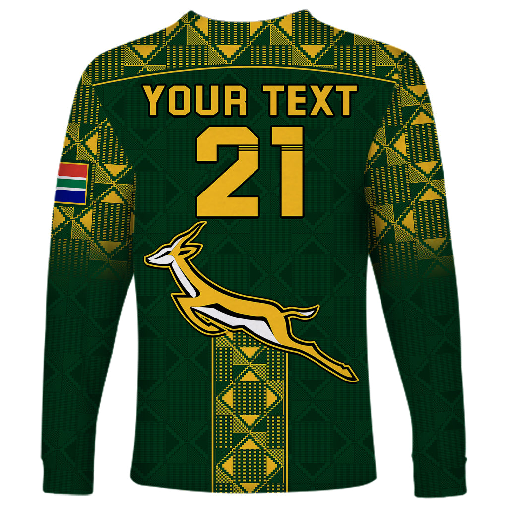 Custom Springboks Rugby Long Sleeve Shirt South Africa Go Champions World Cup 2023 - Wonder Print Shop
