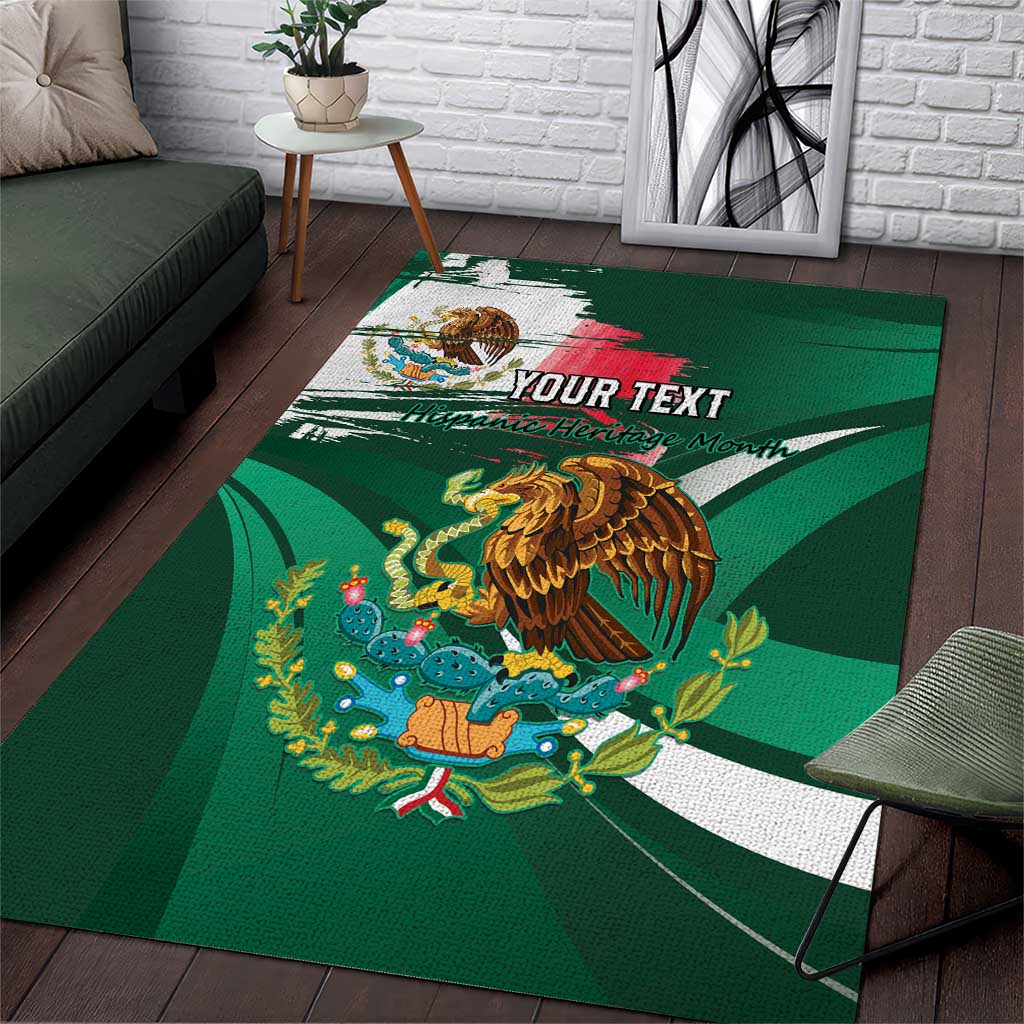 Mexico Hispanic Heritage Personalized Area Rug With Aguila Mexicana LT9 - Wonder Print Shop