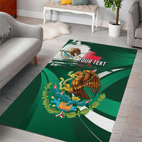 Mexico Hispanic Heritage Personalized Area Rug With Aguila Mexicana LT9 - Wonder Print Shop