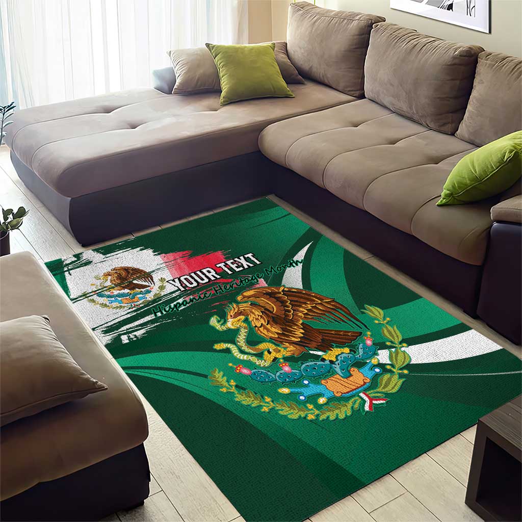 Mexico Hispanic Heritage Personalized Area Rug With Aguila Mexicana LT9 - Wonder Print Shop