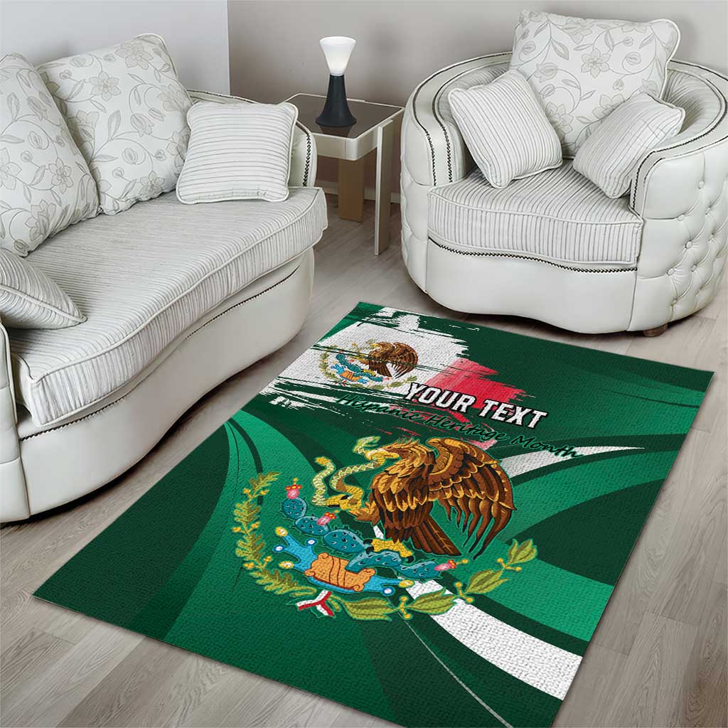 Mexico Hispanic Heritage Personalized Area Rug With Aguila Mexicana LT9 - Wonder Print Shop