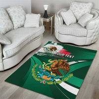 Mexico Hispanic Heritage Personalized Area Rug With Aguila Mexicana LT9 - Wonder Print Shop