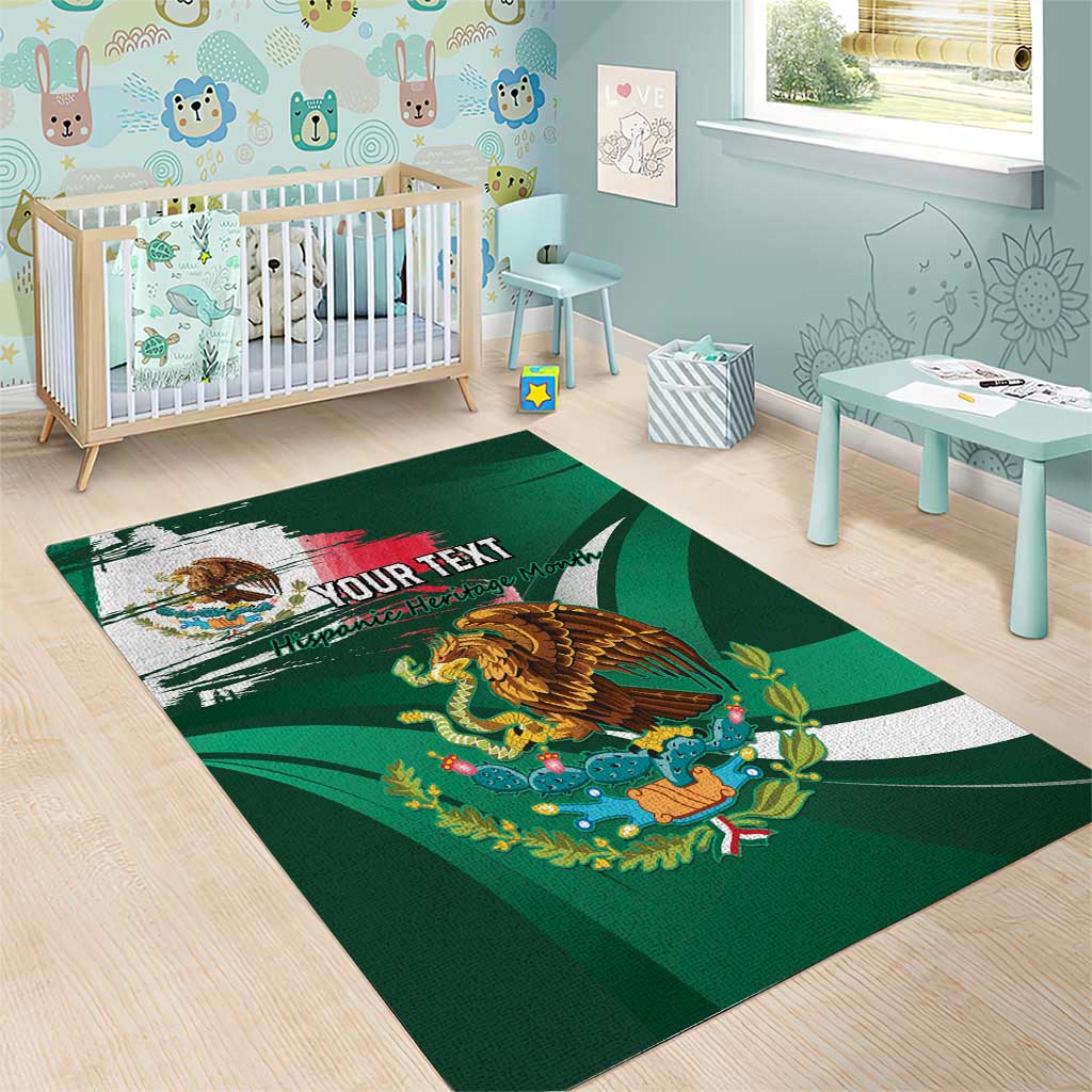 Mexico Hispanic Heritage Personalized Area Rug With Aguila Mexicana LT9 - Wonder Print Shop