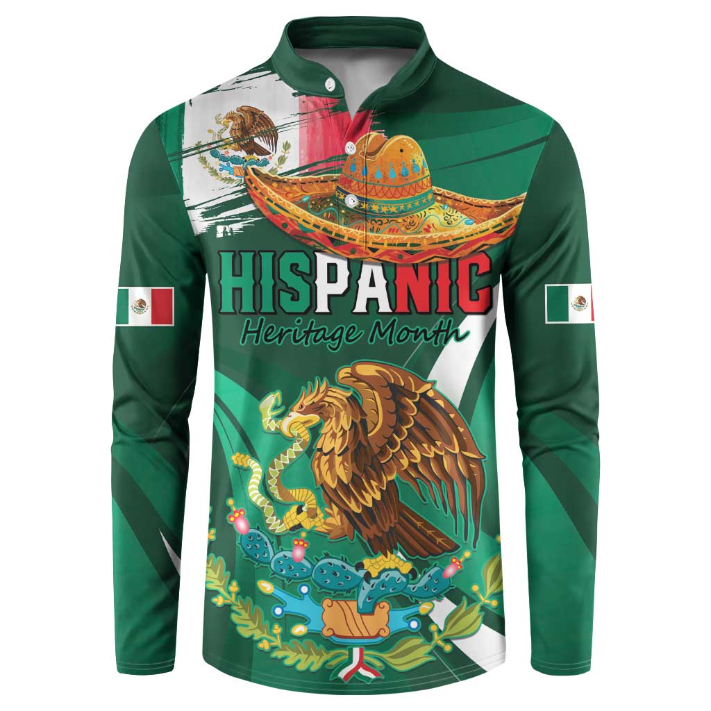 Mexico Hispanic Heritage Personalized Button Sweatshirt With Aguila Mexicana LT9 - Wonder Print Shop