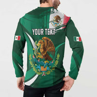 Mexico Hispanic Heritage Personalized Button Sweatshirt With Aguila Mexicana LT9 - Wonder Print Shop