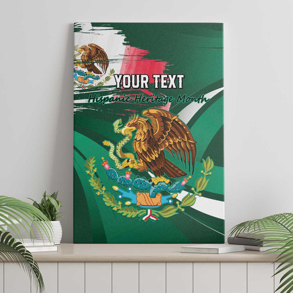 Mexico Hispanic Heritage Personalized Canvas Wall Art With Aguila Mexicana LT9 - Wonder Print Shop