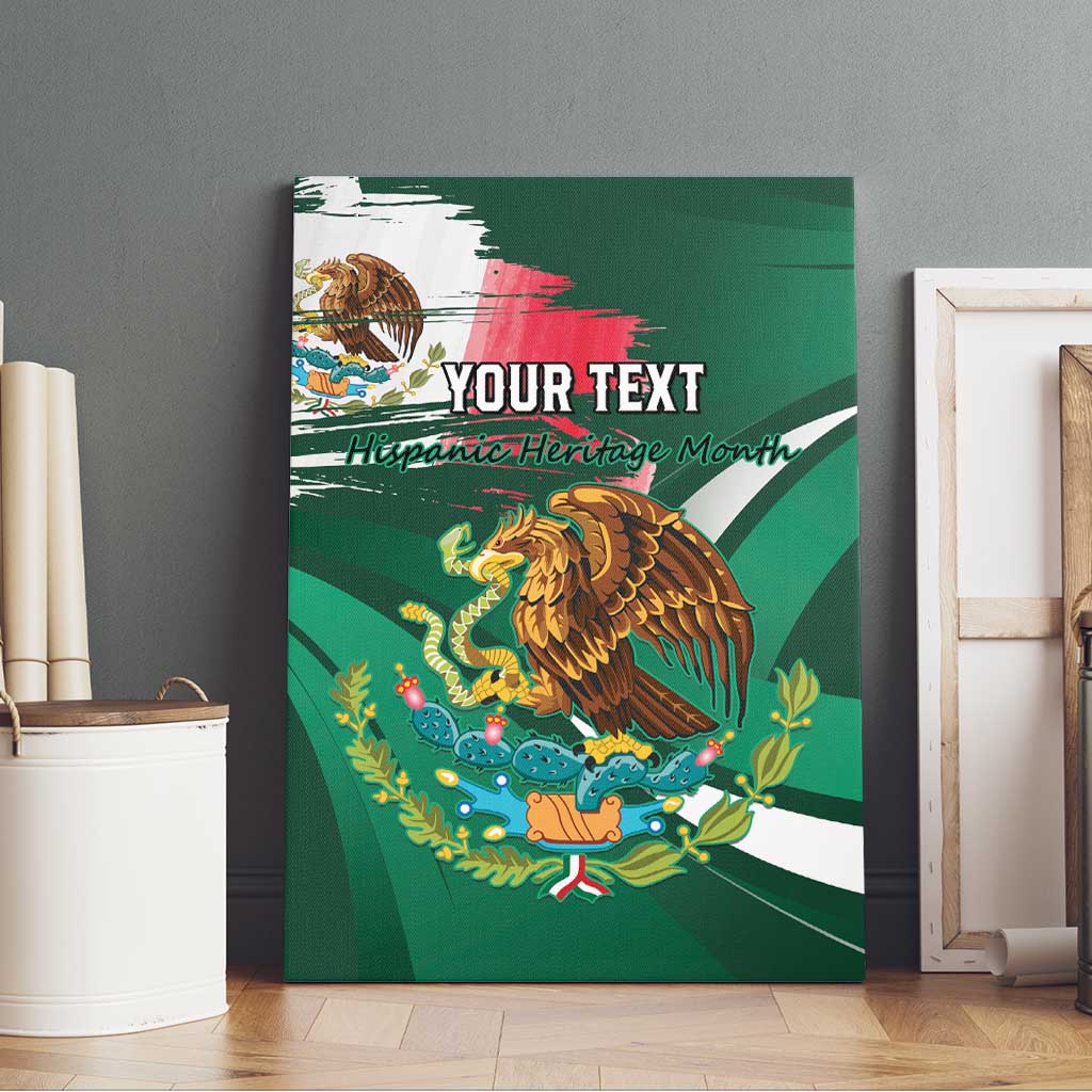 Mexico Hispanic Heritage Personalized Canvas Wall Art With Aguila Mexicana LT9 - Wonder Print Shop