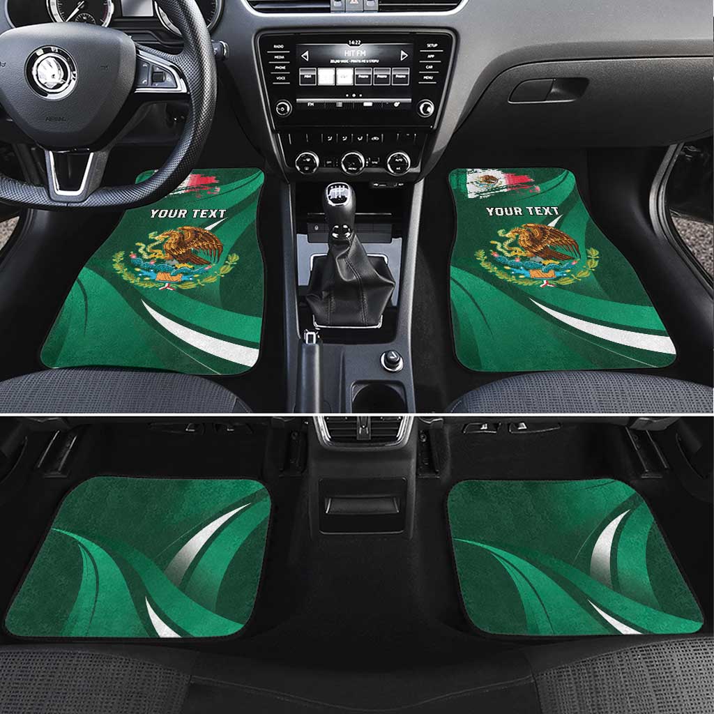 Mexico Hispanic Heritage Personalized Car Mats With Aguila Mexicana LT9 - Wonder Print Shop